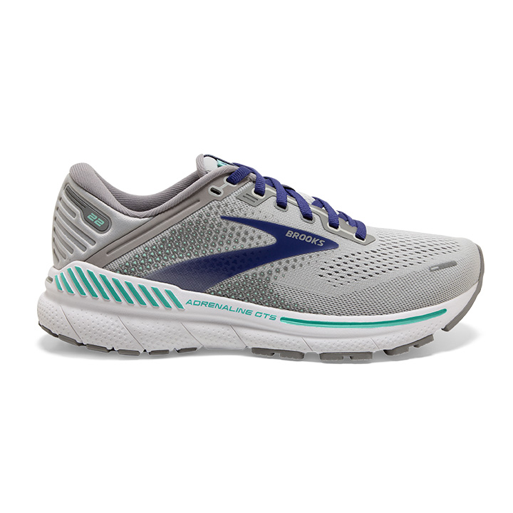 Brooks Womens Adrenaline 22 Alloy/Blue/Green